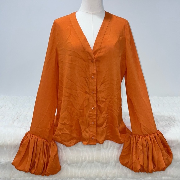 Fe Noel Puff Sleeve Cardigan - Picture 2 of 13